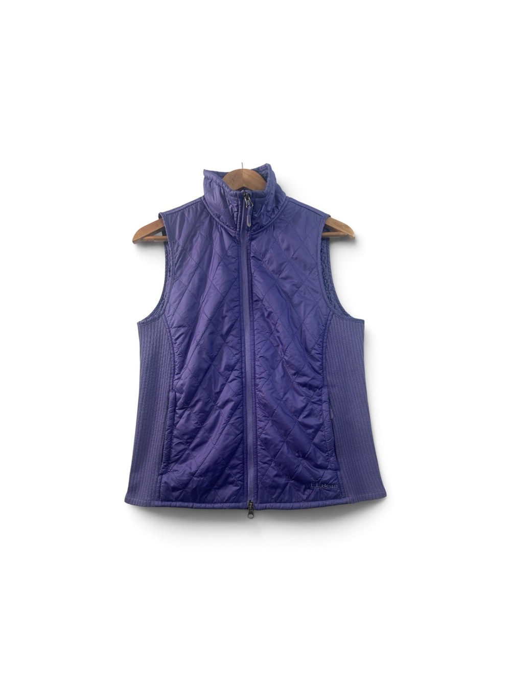 LL Bean Violet Fleece Lined Vest Women’s Small Quilted Sherpa Lined Outdoors